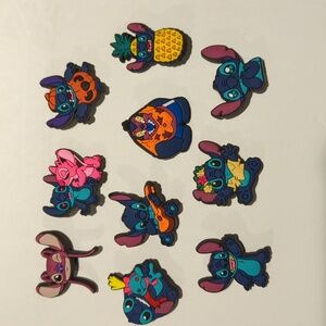 10 CROC CHARMS Disney Stitch